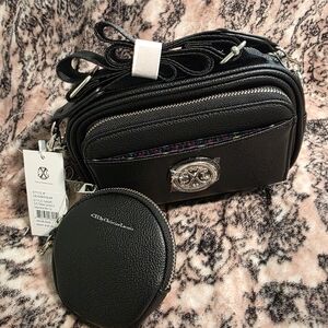 Christian Lacroix Black and Silver Crossbody Set